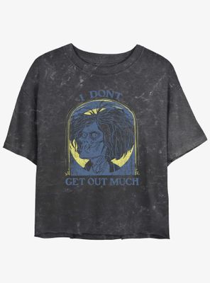 Disney Hocus Pocus Tombstone Billy Mineral Wash Womens Crop T-Shirt