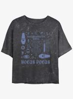 Disney Hocus Pocus Transformation Spell Lyrics Mineral Wash Womens Crop T-Shirt