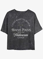 Disney Hocus Pocus Watch and Eat Candy Mineral Wash Womens Crop T-Shirt