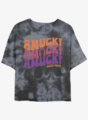 Disney Hocus Pocus Amuck, Amuck! Tie-Dye Womens Crop T-Shirt
