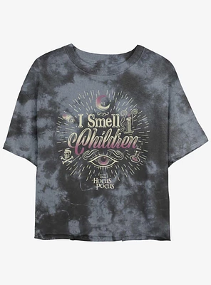 Disney Hocus Pocus I Smell Children Tie-Dye Womens Crop T-Shirt