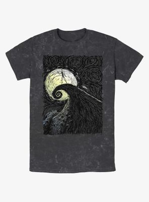 Disney The Nightmare Before Christmas Jack On Spiral Hill Mineral Wash T-Shirt