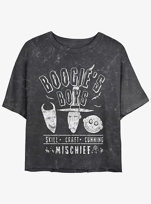 Disney The Nightmare Before Christmas Boogie's Boys Mineral Wash Womens Crop T-Shirt