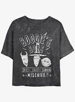 Disney The Nightmare Before Christmas Boogie's Boys Mineral Wash Womens Crop T-Shirt