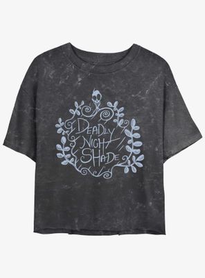 Disney The Nightmare Before Christmas Deadly Night Shade Mineral Wash Womens Crop T-Shirt
