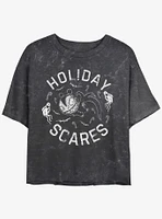 Disney The Nightmare Before Christmas Holiday Scares Vampire Teddy Mineral Wash Womens Crop T-Shirt