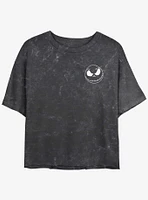 Disney The Nightmare Before Christmas Jack Skellington Pocket Mineral Wash Womens Crop T-Shirt