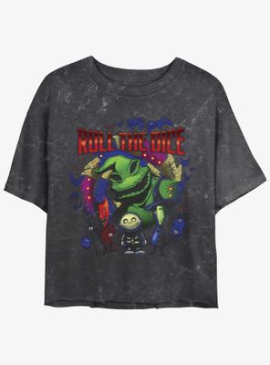 Disney The Nightmare Before Christmas Oogie Boogie Dice Mineral Wash Womens Crop T-Shirt