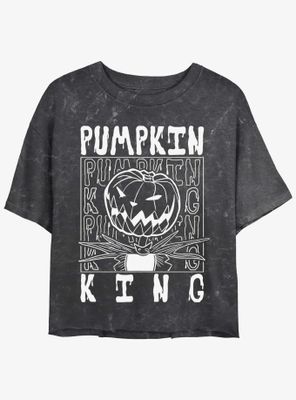 Disney The Nightmare Before Christmas Jack Pumpkin King Mineral Wash Womens Crop T-Shirt
