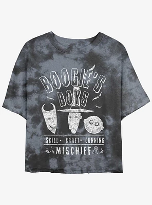 Disney The Nightmare Before Christmas Boogie's Boys Tie-Dye Womens Crop T-Shirt