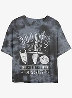 Disney The Nightmare Before Christmas Boogie's Boys Tie-Dye Womens Crop T-Shirt