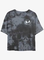 Disney The Nightmare Before Christmas Jack Skellington Pocket Tie-Dye Womens Crop T-Shirt