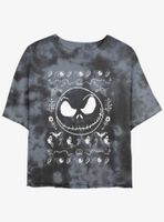 Disney The Nightmare Before Christmas Jack Spooky Icons Tie-Dye Womens Crop T-Shirt