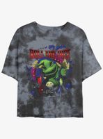 Disney The Nightmare Before Christmas Oogie Boogie Dice Tie-Dye Womens Crop T-Shirt