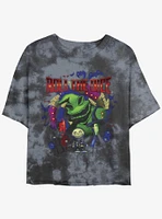 Disney The Nightmare Before Christmas Oogie Boogie Dice Tie-Dye Womens Crop T-Shirt