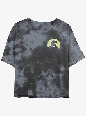 Disney The Nightmare Before Christmas Oogie Boogie Pocket Tie-Dye Womens Crop T-Shirt