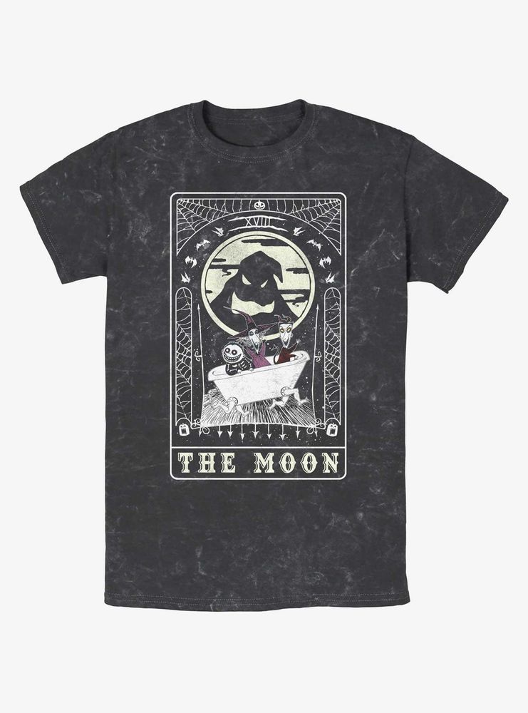 Disney The Nightmare Before Christmas Moon Tarot Card Mineral Wash T-Shirt