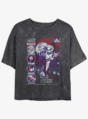 Disney The Nightmare Before Christmas First Mineral Wash Womens Crop T-Shirt