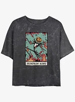 Disney The Nightmare Before Christmas Jack Pumpkin King Card Mineral Wash Womens Crop T-Shirt