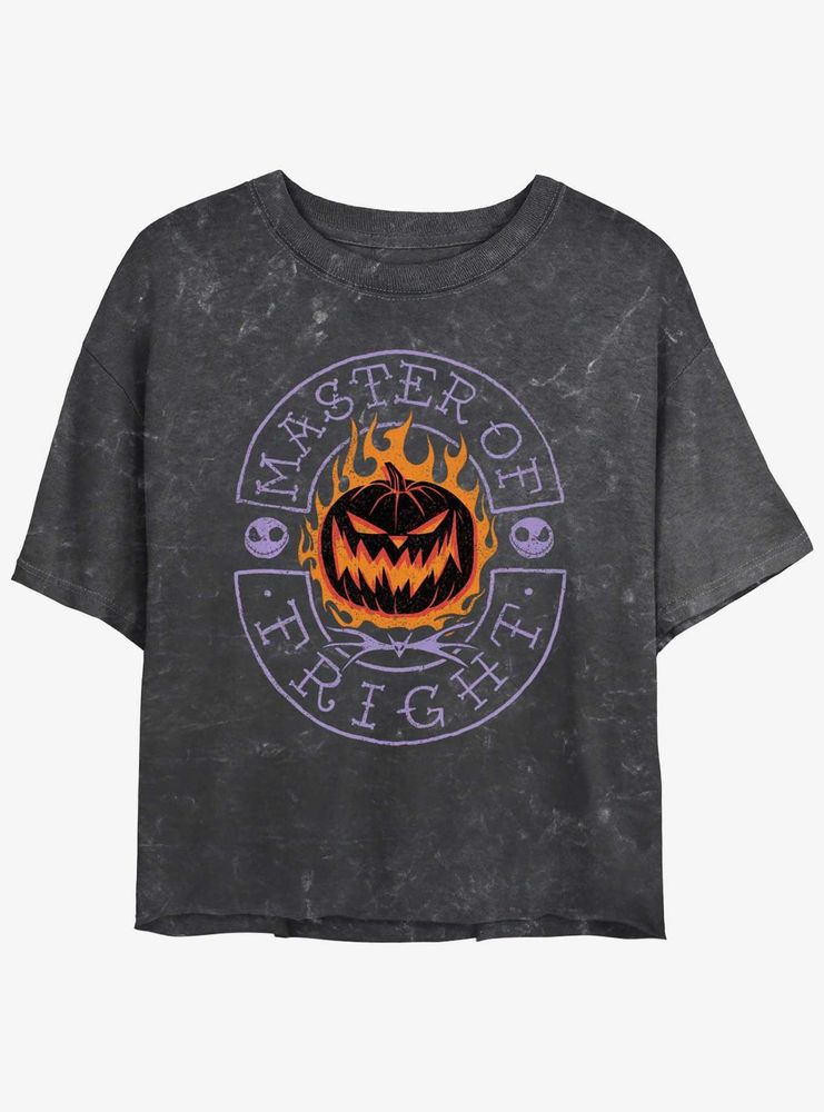 Disney The Nightmare Before Christmas Master of Fright Mineral Wash Womens Crop T-Shirt