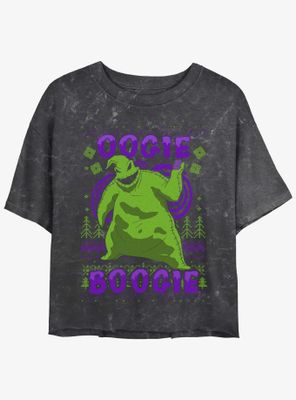 Disney The Nightmare Before Christmas Oogie Boogie Mineral Wash Womens Crop T-Shirt