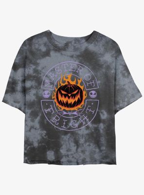 Disney The Nightmare Before Christmas Master of Fright Tie-Dye Womens Crop T-Shirt