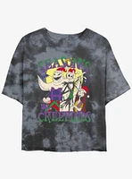 Disney The Nightmare Before Christmas Season's Creepings Tie-Dye Womens Crop T-Shirt