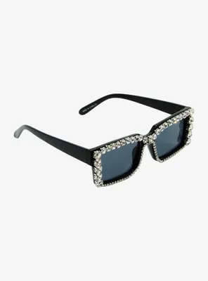 Black Rhinestone Sunglasses