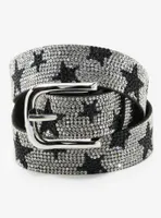 Faux Suede Star Bling Belt