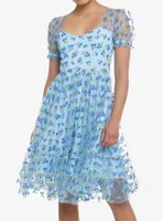 Sweet Society Blueberry Glitter Mesh Dress