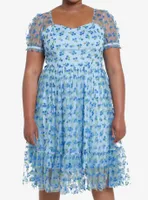 Sweet Society Blueberry Glitter Mesh Dress Plus