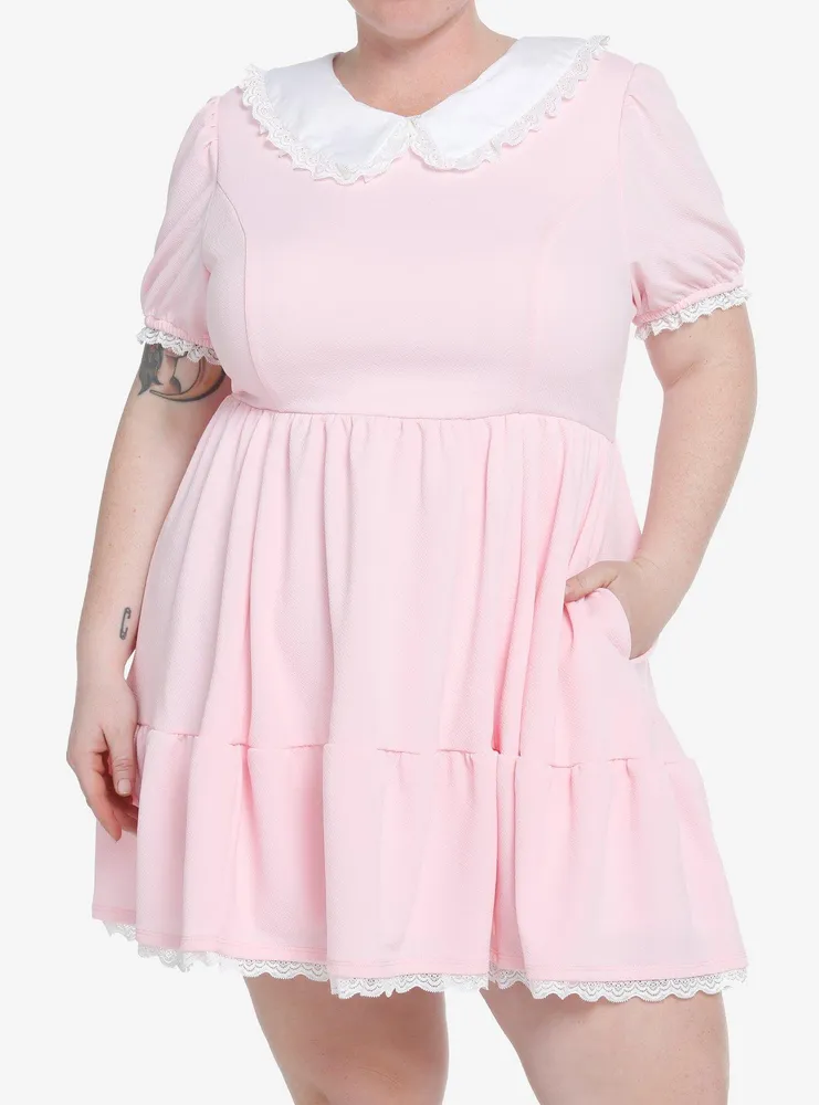 Sweet Society Pink Collared Dress Plus Size