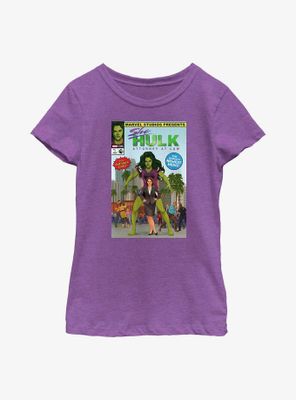 Marvel She-Hulk Comic Cover Youth Girls T-Shirt