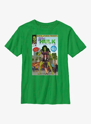 Marvel She-Hulk Comic Cover Youth T-Shirt