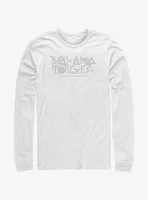 Marvel Black Panther: Wakanda Forever Pattern Long-Sleeve T-Shirt