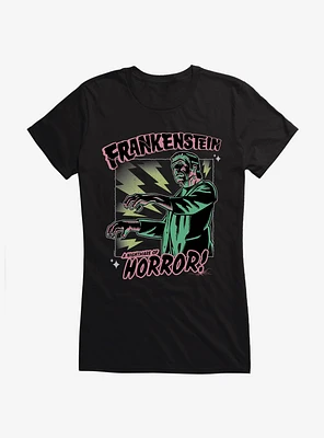 Universal Monsters Frankenstein Nightmare Of Horror Girls T-Shirt