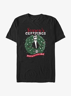 Disney The Nightmare Before Christmas Jack Season's Creepings Wreath T-Shirt