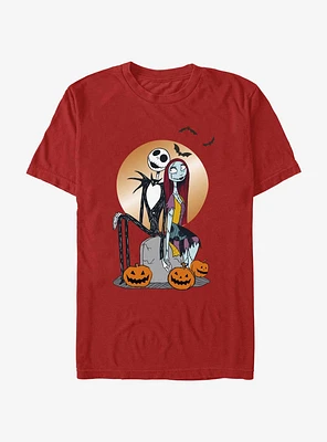 Disney The Nightmare Before Christmas Jack and Sally Holding Hands T-Shirt