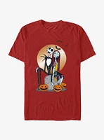 Disney The Nightmare Before Christmas Jack and Sally Holding Hands T-Shirt