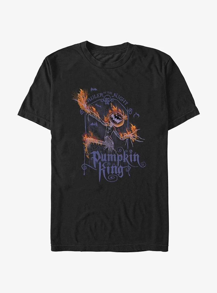 Disney The Nightmare Before Christmas Pumpkin King Flames T-Shirt