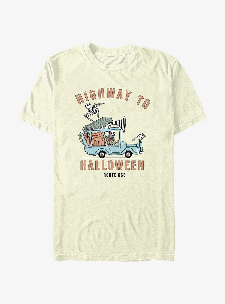 Disney The Nightmare Before Christmas Jack & Sally Route 666 Highway To Halloween T-Shirt