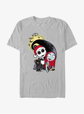 Disney The Nightmare Before Christmas Santa Jack and Sally T-Shirt