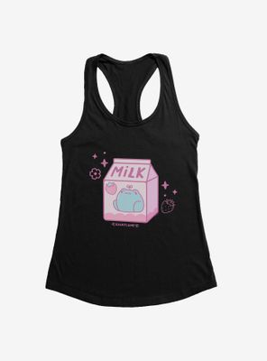 Rainylune Sprout The Frog Strawberry Milk Womens Tank Top