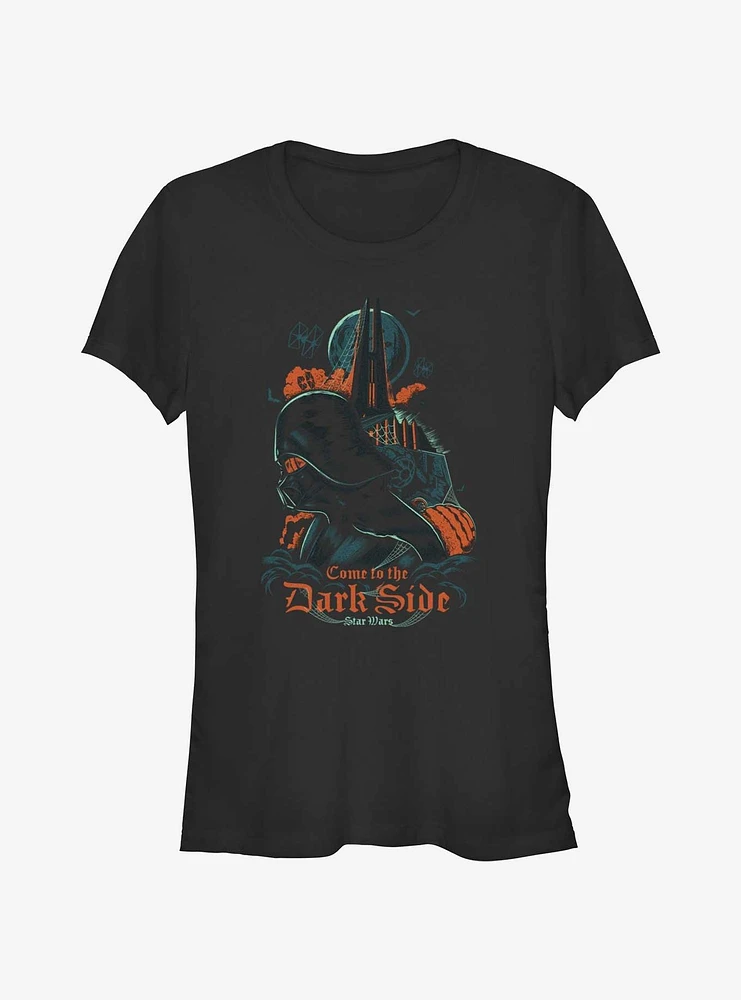 Star Wars Vader Come To The Dark Side Girls T-Shirt