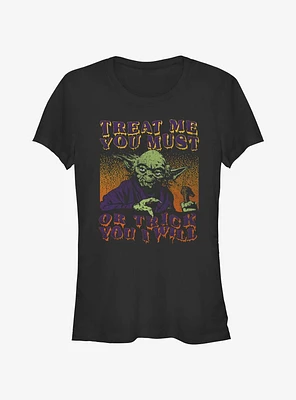Star Wars Yoda Treat You Must Girls T-Shirt