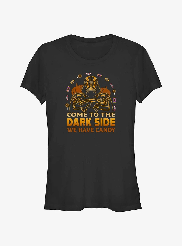 Star Wars Vader Dark Side Has Candy Girls T-Shirt