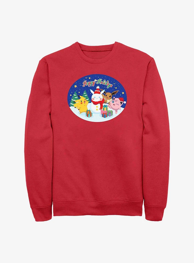 Pokemon Happy Holidays Snowman Sweatshirt