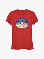 Pokemon Happy Holidays Snowman Girls T-Shirt