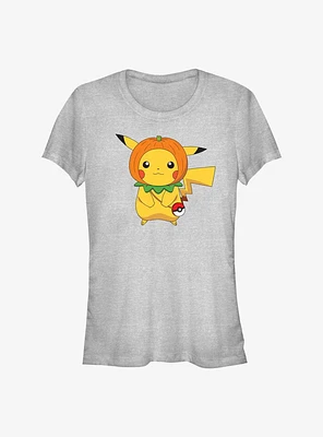 Pokemon Pikachu Pumpkin Hat Girls T-Shirt