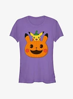 Pokemon Pumpkin Pikachu Girls T-Shirt